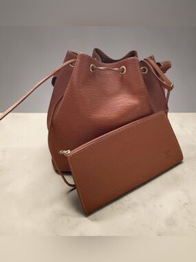 LV Monogram Noé Vintage - Louis Vuitton Cipango Gold Epi Leather Drawstring Bag